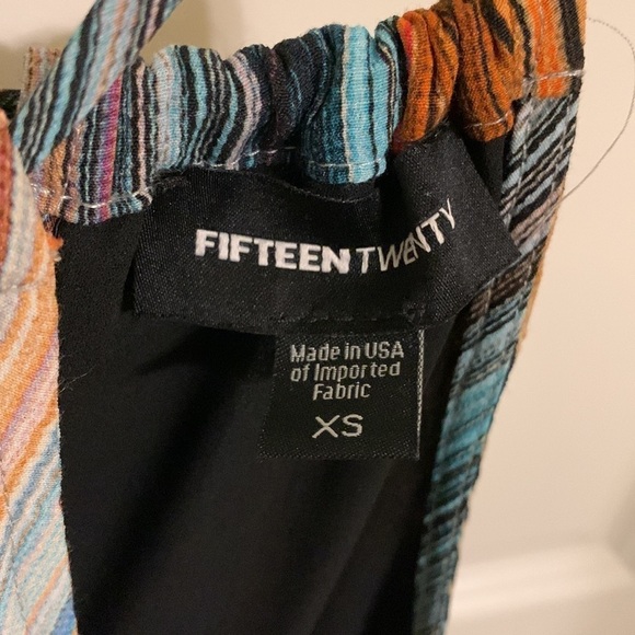 Revolve Fifteen twenty multicolor keyhole striped ruffle hem dress - Picture 4 of 6